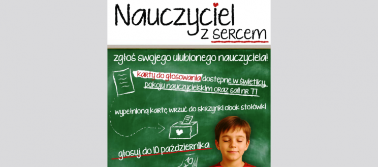 Nauczyciel z sercem – konkurs Rady Rodziców