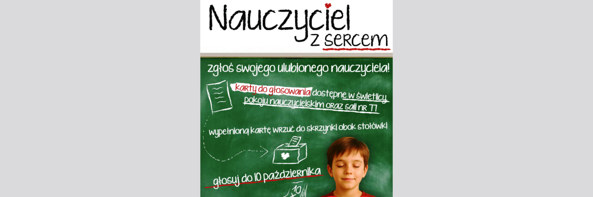 Nauczyciel z sercem – konkurs Rady Rodziców