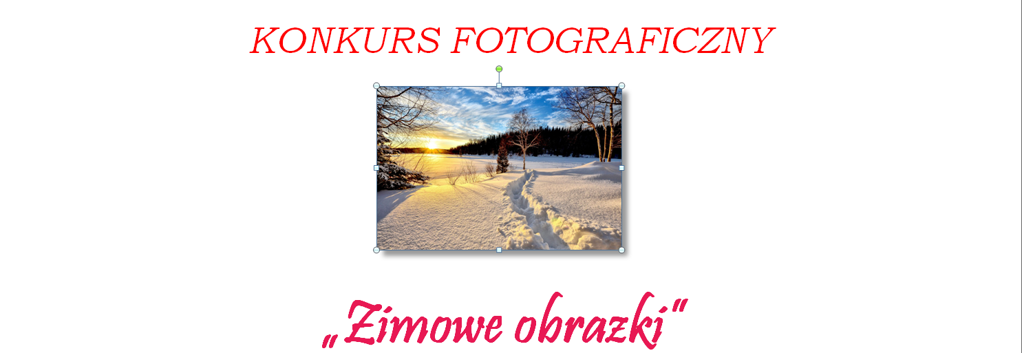 Zimowe obrazki -Konkurs fotograficzny dla uczniów SOSW 3