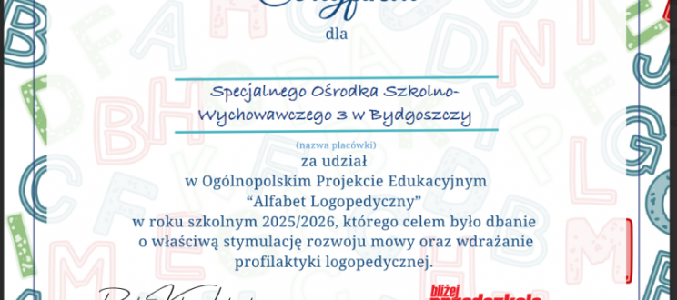 Ogólnopolski projekt „Alfabet logopedyczny”